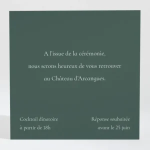 Carton d'invitation mariage Pays Basque*Faire-part Elégant New