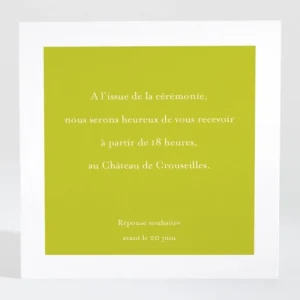 Carton d'invitation mariage Promesse fleurie*Faire-part Elégant Clearance