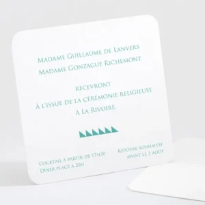 Carton d'invitation mariage Triangles chics*Faire-part Elégant Discount