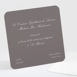 Carton d'invitation mariage Traditionnel triptyque*Faire-part Elégant Fashion