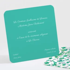 Carton d'invitation mariage Liberty groseilles*Faire-part Elégant Sale