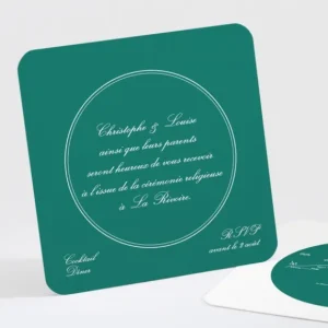 Carton d'invitation mariage Medaillon elegant*Faire-part Elégant Online