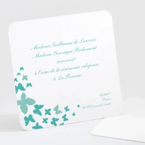 Carton d'invitation mariage Coeur de papillons*Faire-part Elégant Fashion