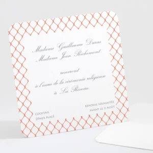 Carton d'invitation mariage Destin croise*Faire-part Elégant Online