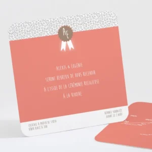 Carton d'invitation mariage Ruban*Faire-part Elégant Discount