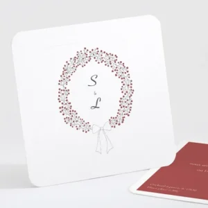 Carton d'invitation mariage Bel amour*Faire-part Elégant Sale