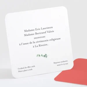 Carton d'invitation mariage Eucalyptus*Faire-part Elégant Online