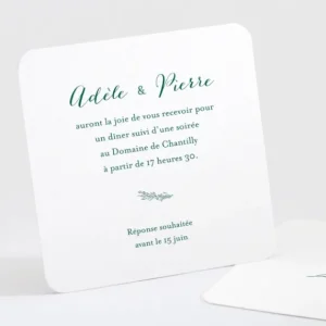 Carton d'invitation mariage Jolie fleur*Faire-part Elégant New