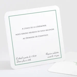 Carton d'invitation mariage Jardin tropical*Faire-part Elégant Outlet