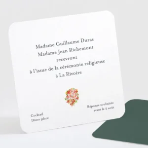 Carton d'invitation mariage Napoleon III*Faire-part Elégant Sale