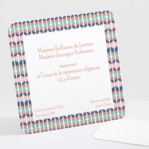 Carton d'invitation mariage Geometrique*Faire-part Elégant Outlet