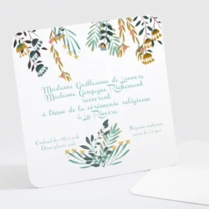Carton d'invitation mariage Millefeuille*Faire-part Elégant Best