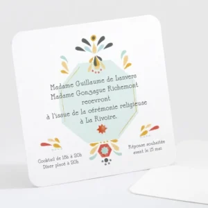 Carton d'invitation mariage Casino*Faire-part Elégant Best