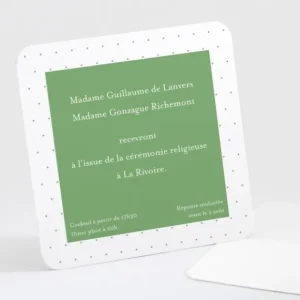 Carton d'invitation mariage Coeur origami*Faire-part Elégant Sale