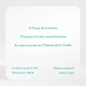 Carton d'invitation mariage Eightees*Faire-part Elégant Best