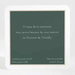 Carton d'invitation mariage Herbier*Faire-part Elégant Outlet