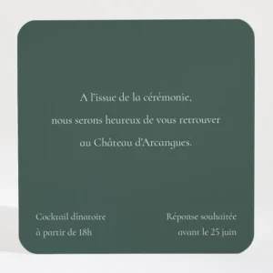 Carton d'invitation mariage Pays Basque*Faire-part Elégant New
