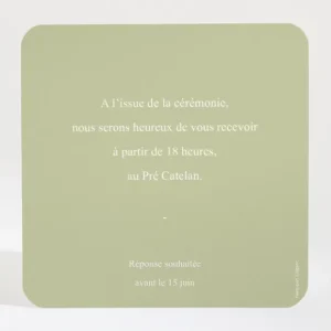 Carton d'invitation mariage Boheme chic*Faire-part Elégant Sale