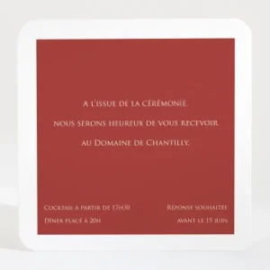 Carton d'invitation mariage Symphonie*Faire-part Elégant New
