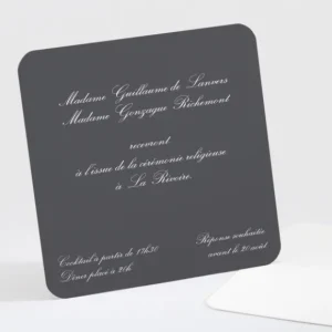 Carton d'invitation mariage Elegant lys couronne*Faire-part Elégant Outlet