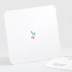 Carton d'invitation mariage Cherry cherry vif*Faire-part Elégant Hot