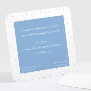 Carton d'invitation mariage Coeur origami*Faire-part Elégant Sale