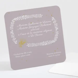 Carton d'invitation mariage Arlette & Albin*Faire-part Elégant Discount