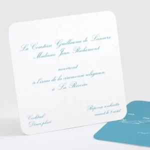 Carton d'invitation mariage Traditionnel couleur*Faire-part Elégant Best