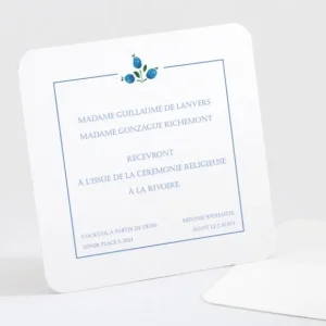 Carton d'invitation mariage Liberty framboises*Faire-part Elégant New
