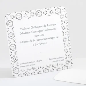 Carton d'invitation mariage Petit liberty etoiles*Faire-part Elégant Best