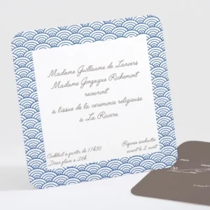 Carton d'invitation mariage Pattern tendance vague*Faire-part Elégant Fashion