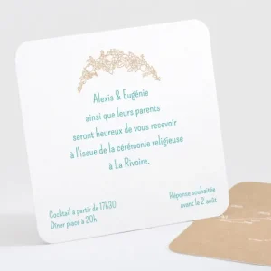Carton d'invitation mariage Jolie grappe*Faire-part Elégant Outlet