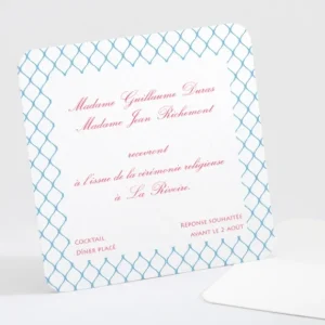 Carton d'invitation mariage Destin croise*Faire-part Elégant Online