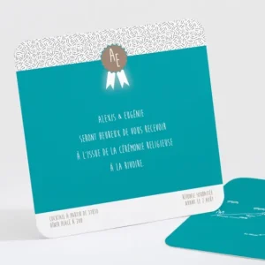 Carton d'invitation mariage Ruban*Faire-part Elégant Discount