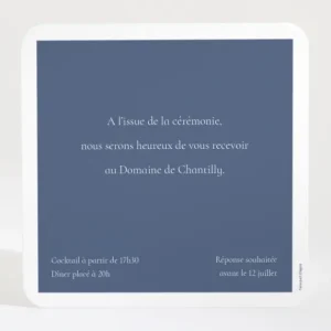 Carton d'invitation mariage Eternite*Faire-part Elégant Online