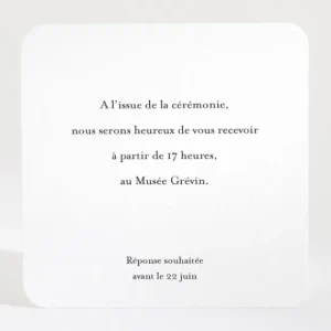 Carton d'invitation mariage Paris*Faire-part Elégant Discount