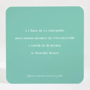 Carton d'invitation mariage Olivier*Faire-part Elégant Hot