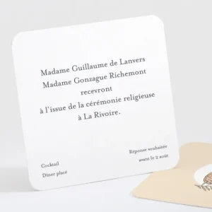 Carton d'invitation mariage Ananas*Faire-part Elégant Online