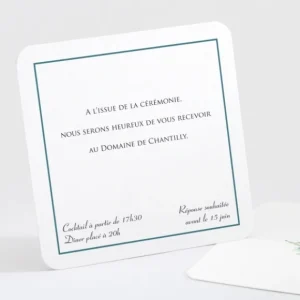 Carton d'invitation mariage Jardin tropical*Faire-part Elégant Outlet