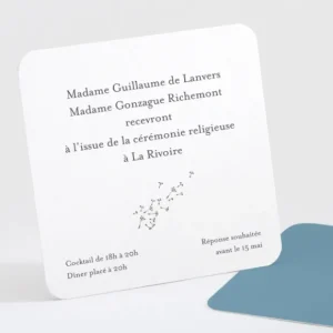Carton d'invitation mariage Au gre du vent*Faire-part Elégant Discount