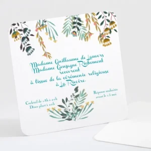 Carton d'invitation mariage Millefeuille*Faire-part Elégant Best