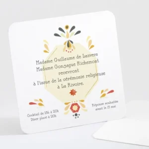 Carton d'invitation mariage Casino*Faire-part Elégant Best