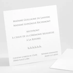 Carton d'invitation mariage Triangles chics*Faire-part Elégant Discount