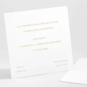 Carton d'invitation mariage Tradi triptyque couleur*Faire-part Elégant Online