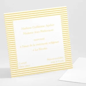 Carton d'invitation mariage Jolie mariniere*Faire-part Elégant Clearance