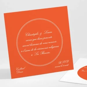 Carton d'invitation mariage Medaillon elegant*Faire-part Elégant Online