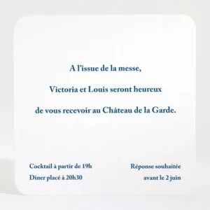 Carton d'invitation mariage Eightees*Faire-part Elégant Best