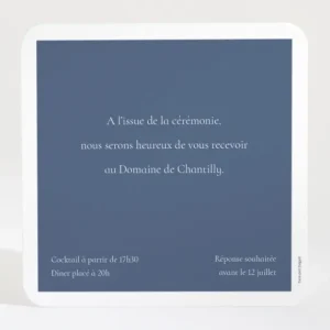 Carton d'invitation mariage Bel amour*Faire-part Elégant Sale