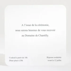 Carton d'invitation mariage Cliche*Faire-part Elégant Hot