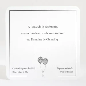 Carton d'invitation mariage Envolee*Faire-part Elégant New
